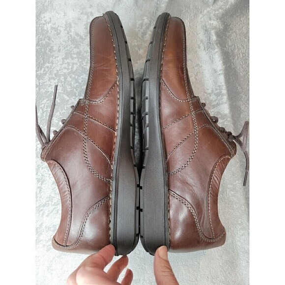 Clarks Casual Leather Lace Up Oxford Shoe Men\'s Sz 10M BRN EXCELLENT CONDITION! main image 8